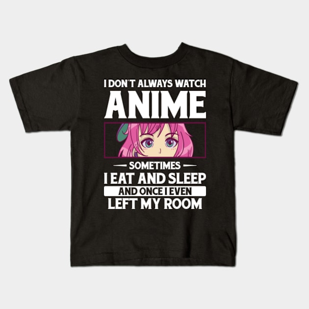 EAT SLEEP ANIME REPEAT Print T Shirt, Tees For Men, Casual Short Sleeve T-shirt For Summer Kids T-Shirt by JasonShirt